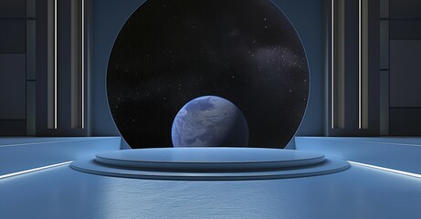 Poster - 3D rendering for VR tracking system sets, suitable for science shows, tech commercials, and news programs.