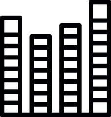 Poster - Bar chart showing growth and success with upward trend