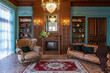 © 4595886 - Luxury interior of home library. Sitting room with elegant furniture