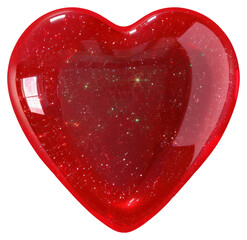 Sticker - PNG  Glittering red heart decoration