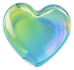 Sticker - PNG  Colorful glass heart ornament