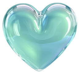 Poster - PNG  Translucent heart-shaped glass object