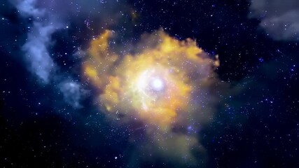 Wall Mural - cosmic nebula with vibrant interstellar clouds stars