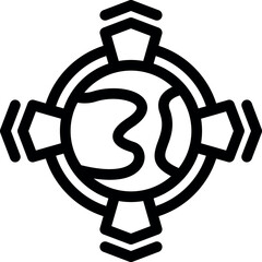Aufkleber - Globe is surrounded by arrows, representing worldwide data transfer and global network connectivity