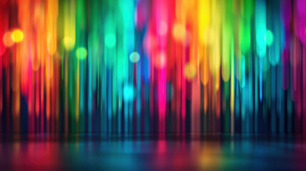 Poster - Abstract vibrant colorful blurred light streaks background with a dynamic spectrum of colors, creating a lively, energetic, and modern visual effect.