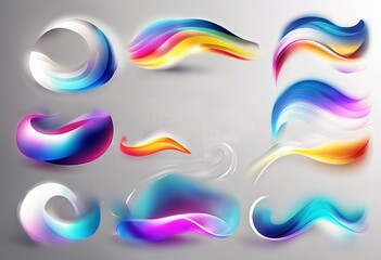 Wall Mural - 'shiny light wave Blurred design elements effects vector'