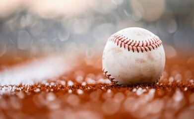 Wall Mural - Baseball on a Field