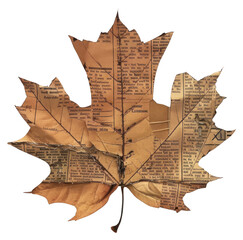 Poster - Paper autumn leaf plant tree art.