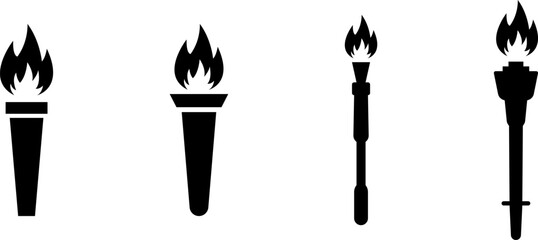 Fire torch icon vector illustration