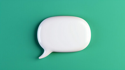 Poster - Speech Bubble Graphic Resource on Green Background. Minimalist Design Element for Communication and Representation. Modern Visual Tool for Dialogue and Interaction