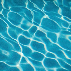 Poster - Fresh blue ripped water in swimming pool background