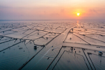 Wall Mural - Aerial view of Chuon Lagoon,Thua Thien Hue, Vietnam