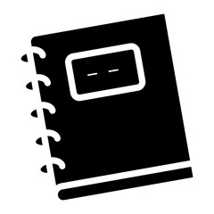 Sticker - spiral sketch book glyph icon