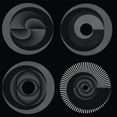 Leinwandbilder - Rotating speed Lines in Spiral Form for comic books . fireworks Explosion background . Vector Illustration . Starburst round Logo . Spiral Design element . Abstract Geometric star rays . Sunburst .
