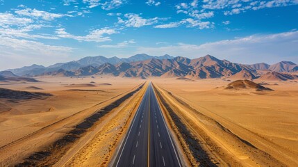 Sticker - Desert Highway Leading to Mountains