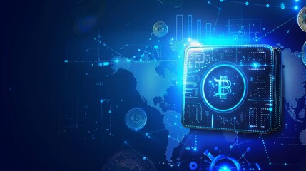 Abstract digital wallet design, modern finance concept illustration.