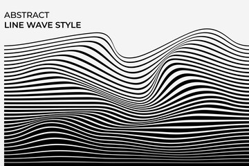 Wall Mural - wave abstract lines background design