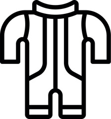 Poster - Simple line icon of a protective suit, ideal for representing safety and workwear