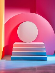 Wall Mural - abstract round bright background. round mystical image with a bright colored background. copy space