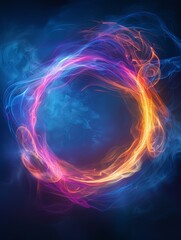 Wall Mural - abstract round bright background. round mystical image with a bright colored background. copy space