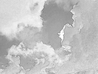 Stormy clouds over blue sky background, beautiful heaven photo. Hand drawn pencil sketch illustration