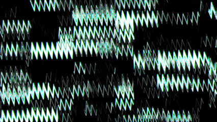 Fototapete - Glitch distorted lines backdrop. Modern, damaged texture background. For game screens, web-sites, designs, banners and business. 3d rendering.