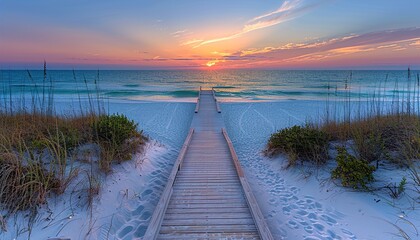 Canvas Print - Long boardwalk