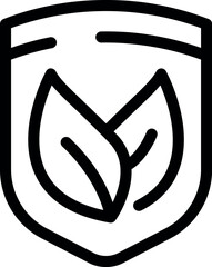 Poster - Shield protecting growing green leaves, representing environmental protection