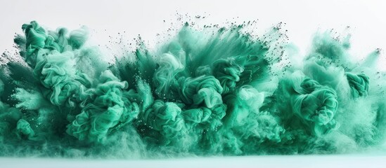 Wall Mural - Abstract Green Ink Explosion in Water