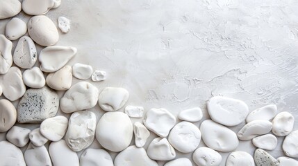 White decorative stone background with copy space