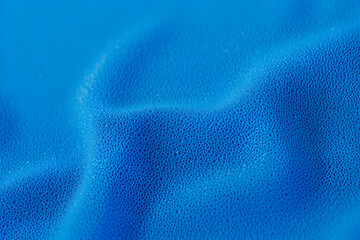 Poster - close-up texture of blue rubber foam sheet, abstract background