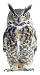 Poster - PNG Majestic owl with piercing eyes