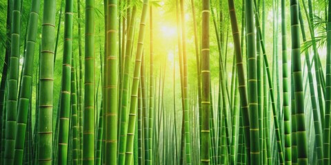 Canvas Print - Green bamboo forest wallpaper background, bamboo, green, nature, forest, wallpaper, background, beautiful, outdoor