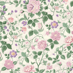  Flora wallpaper texture，rose