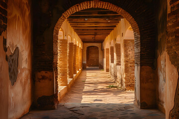 Poster - A passage leading to a courtyard in an ancient Africa city.