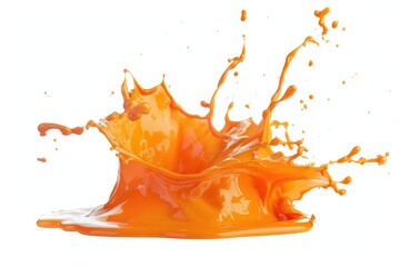 Wall Mural - orange juice splash