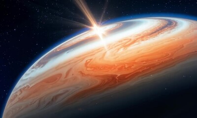 Wall Mural - Star Moving Through Space: Perfect for Science Films and Universe Backgrounds