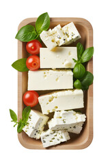 delicious Feta isolated on white background