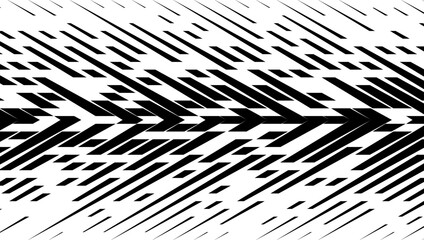 Poster - Black and white abstract geometric pattern. Sharp Arrows for background and jersey design. Fully editable vector element. Vector Format Illustration 