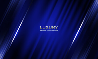 Wall Mural - Abstract blue black luxury elegance grometric design modern creative background vector