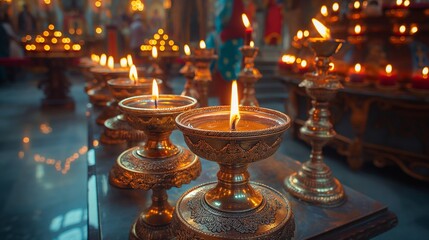 burning candles, the concept of christian religion, orthodox church background