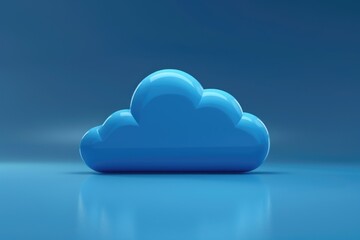 Poster - Blue Cloud on Blue Surface