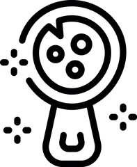 Poster - Line icon of a petri dish with bacteria, representing microbiology research and analysis