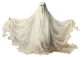 Canvas Print - PNG Ghost white representation celebration.