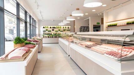 Wall Mural - A large kitchen with a window and a grill