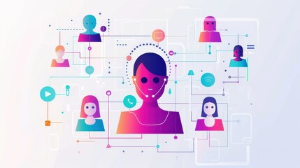 Poster - AI translator in use, diverse individuals conversing