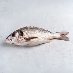 Fresh whole fish on white background