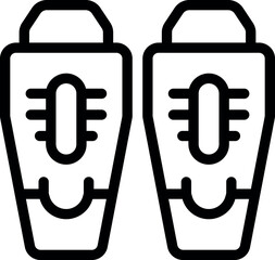 Poster - Line art icon illustration of a car keyless remote control system for locking and unlocking a vehicle