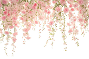 Poster - PNG Hanging pink floral blossoms