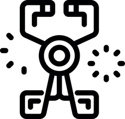 Poster - Simple icon representing a drone delivering a package, ideal for websites and apps related to delivery services